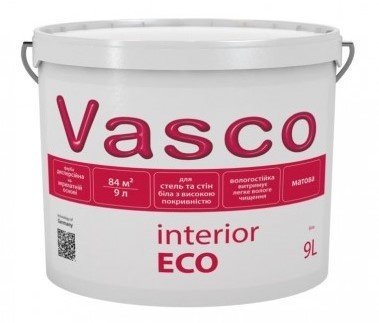 Vasco Interior ECO водно-дисперсионная матовая для внутренних работ 9л